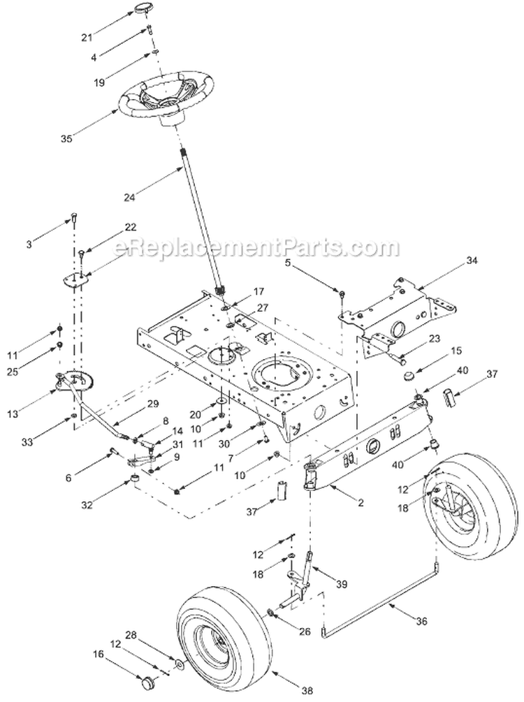 Page A Diagram and Parts List for 13AC650F000 2004 Yard Machines Lawn Tractor